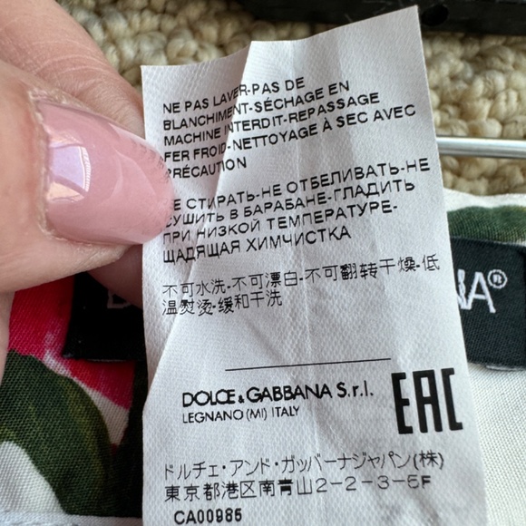 NEW WITH TAGS Dolce & Gabbana Carnation-print cropped trousers EU50 OR US 14 - Picture 7 of 7